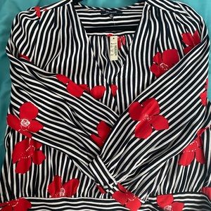 Long Sleeve Striped Blouse